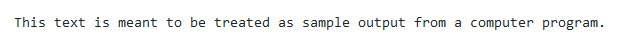 プログラムからのサンプル出力を示すには、&lt;samp&gt;タグを使用します。