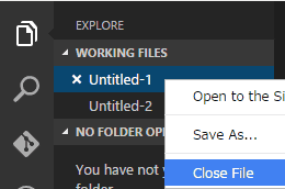 「Close File」を選択します。