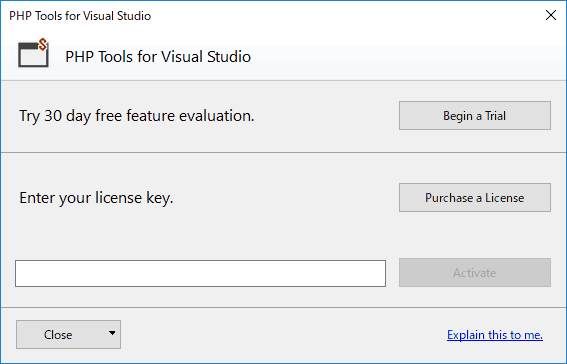 Visual Studioを起動する際、ライセンスを求めるウィンドウが表示されるようになります。