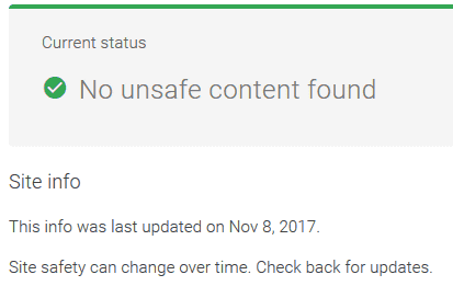 No unsafe content found